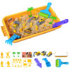 WOOPIE Kinetic Sand 1.5 kg XXL Set Construction Site Table with Molds and Vehicles