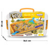 WOOPIE Kinetic Sand 1.5 kg XXL Set Construction Site Table with Molds and Vehicles