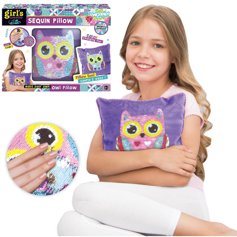 WOOPIE ART&FUN Creative Set Owl Pillow for Decorating