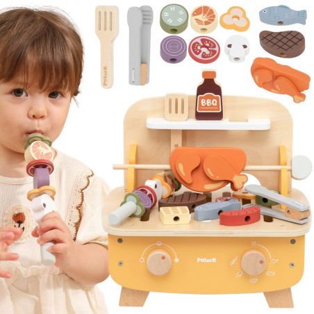 VIGA Wooden BBQ Grill Set