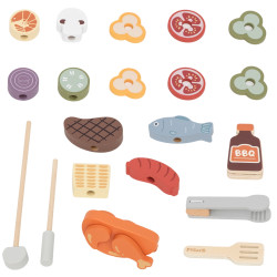 VIGA Wooden BBQ Grill Set