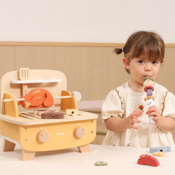 VIGA Wooden BBQ Grill Set