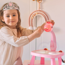 WOOPIE Pink Giraffe Projector Drawing Board + Markers