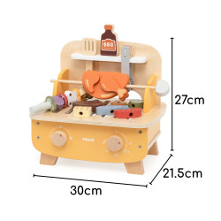 VIGA Wooden BBQ Grill Set