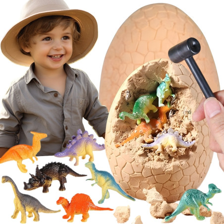 WOOPIE Dinosaur Egg Dig Archaeologist's Kit to Excavate 12 Dinosaurs