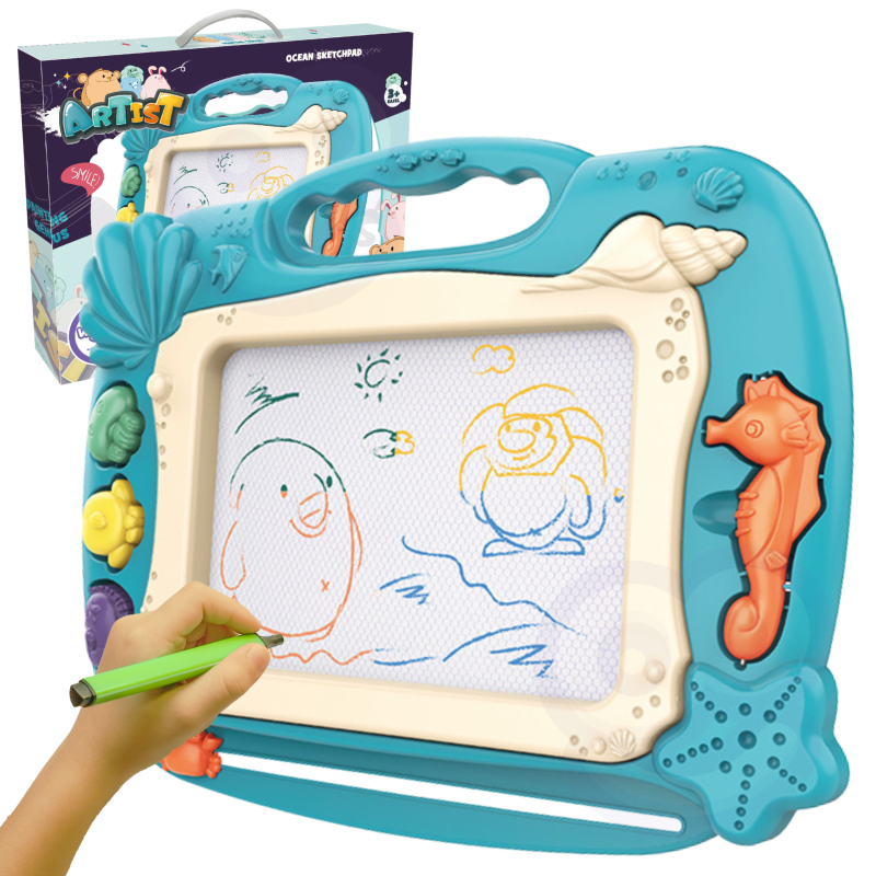 WOOPIE Magnetic Marker Board Colorful Stamps Ocean Theme Green