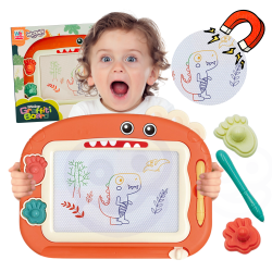 WOOPIE Magnetic Color Marker Board + 2 Dinosaur Stamps
