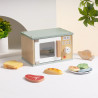 TOOKY TOY Wooden Microwave Oven Food Set