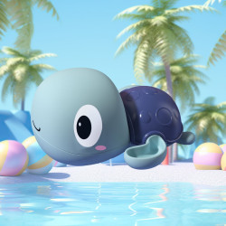 Woopie Turtle Swimming Wind-Up Bath Toy Blue