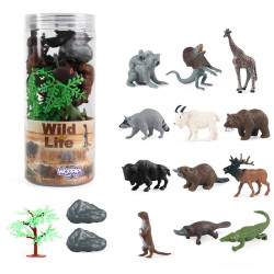 WOOPIE Wild Animals Figures Set 15 pcs.