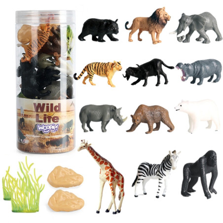 WOOPIE Wild Animals Figures Set 16 pcs.