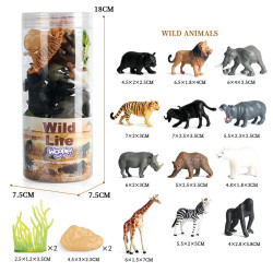 WOOPIE Wild Animals Figures Set 16 pcs.