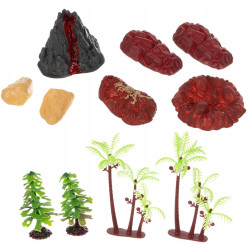 WOOPIE Large Set of Dinosaurs XXL Figures + Mat "Prehistoric World"