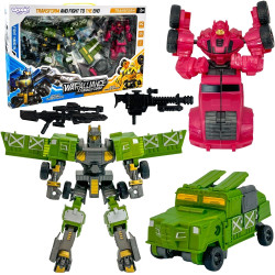 WOOPIE Transforming Robots 4-in-1 Battle Car Set