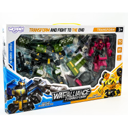 WOOPIE Transforming Robots 4-in-1 Battle Car Set