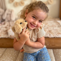 WOOPIE Interactive Plush Dog with Bone Bichon Golden Retriever