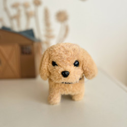WOOPIE Interactive Plush Dog with Bone Bichon Golden Retriever