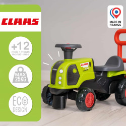 FALK Ride-on Tractor Pusher Baby Claas Arion 470 with Horn