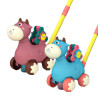 WOOPIE Push Cow with Sound and Soap Bubbles Blue