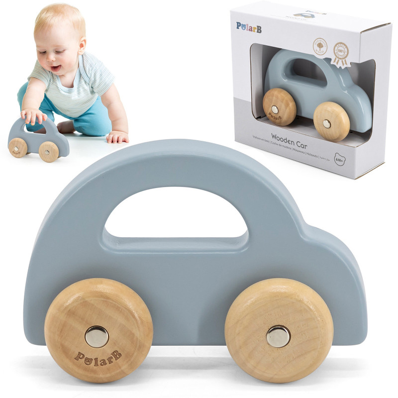 VIGA PolarB Wooden Push Car Blue