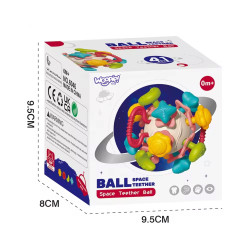 WOOPIE BABY Soft Rattle 4-in-1 Teether Sensory Toy for Babies 0m+