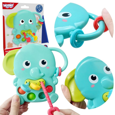 WOOPIE BABY 4-in-1 Montessori Sensory Elephant Teether