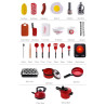 WOOPIE Children's Kitchen Large Set XXL Accessories Pots 36 pcs.