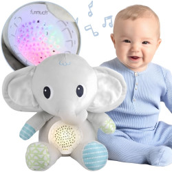WOOPIE BABY Elephant Cuddly Toy with Projector and Soothing Sounds 12 Melodies