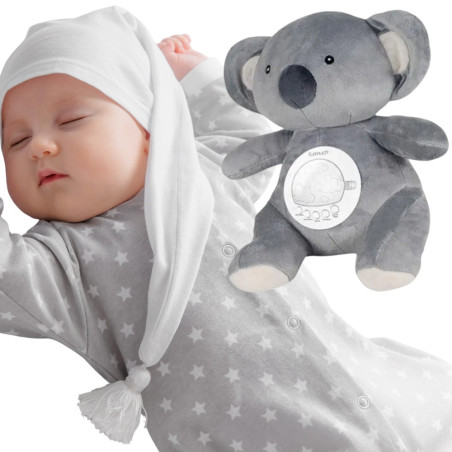 WOOPIE BABY Polar Bear Cuddly Toy with Projector and Soothing Sounds 15 Melodies