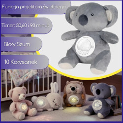 WOOPIE BABY Polar Bear Cuddly Toy with Projector and Soothing Sounds 15 Melodies
