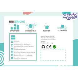 WOOPIE BABY Sensory Blocks Squeeze Puzzle Sound 12 pcs.