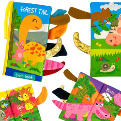 WOOPIE BABY Forest Animal Tails Fabric Book