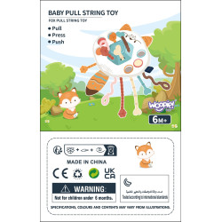 WOOPIE BABY Montessori Sensory Toy Teether Rattle Multifunctional Fox