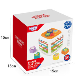 WOOPIE Educational Cube Sorter 4 in 1 Shapes 18m+