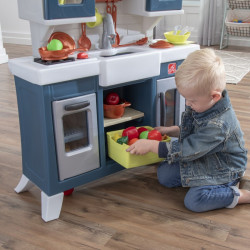 STEP2 Modern Realistic Kids Kitchen with Lots of Accessories