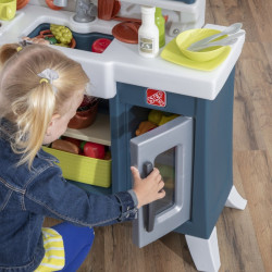STEP2 Modern Realistic Kids Kitchen with Lots of Accessories