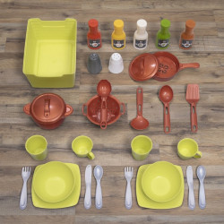 STEP2 Modern Realistic Kids Kitchen with Lots of Accessories