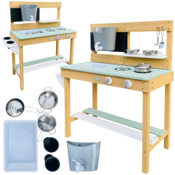 AXI Large Wooden Water and Sand Play Kitchen