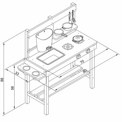 AXI Large Wooden Water and Sand Play Kitchen