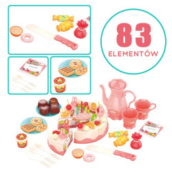 WOOPIE Cutting Birthday Cake Candles Kettle Cutlery + 83 pcs.