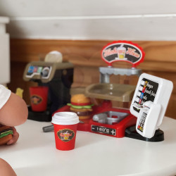 WOOPIE Fast Food XXL Shop Restaurant Cashier + Beverage Distributor