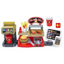WOOPIE Fast Food XXL Shop Restaurant Cashier + Beverage Distributor