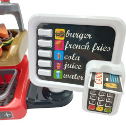 WOOPIE Fast Food XXL Shop Restaurant Cashier + Beverage Distributor