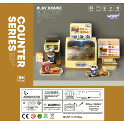 WOOPIE Shop Restaurant Fast Food Mini Burger Shop "BIG BURGER"