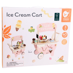 CLASSIC WORLD Wooden Ice Cream Parlor 3 in 1 Trolley 40 pcs.