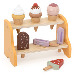 VIGA Wooden Ice Cream Shop Set with 6 Ice Creams