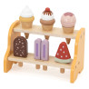 VIGA Wooden Ice Cream Shop Set with 6 Ice Creams