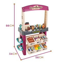 WOOPIE Ice Cream and Sweets Supermarket Light Sound + 55 Acc.