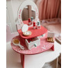 TOOKY TOY Pink Wooden Makeup Dressing Table with Mirror