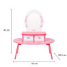 TOOKY TOY Pink Wooden Makeup Dressing Table with Mirror